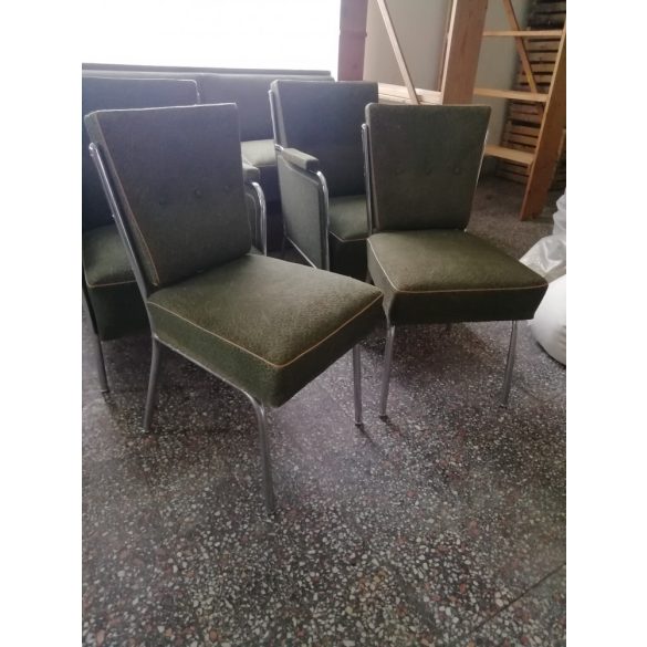 Bauhaus, retro, art deco nappali ülőgarnitúra, 2 db szék, 2 db fotel, 1 db ágyazható kanapé