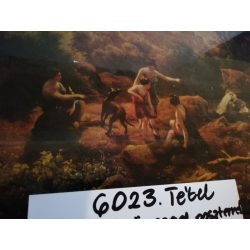 Nagyméretű papír kép, fa keretben